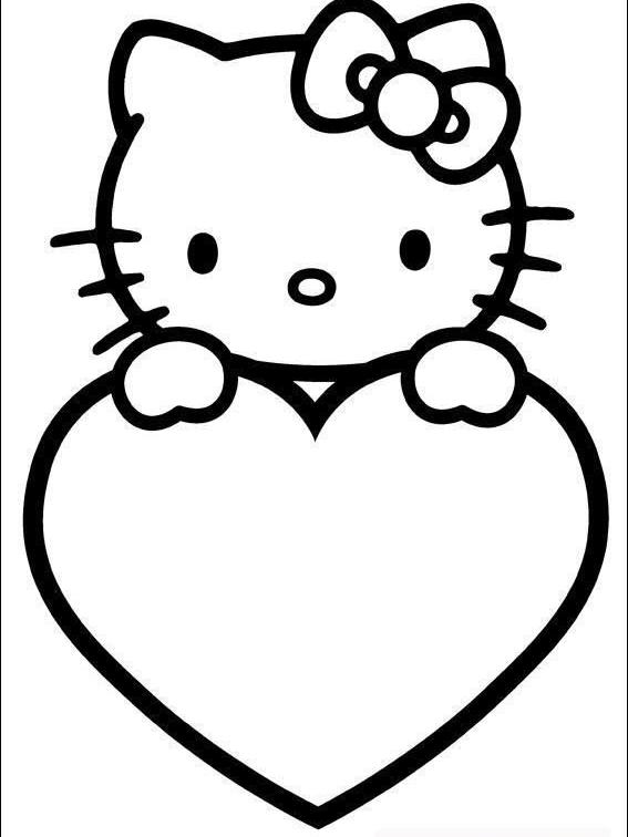Милая Hello Kitty с сердцем