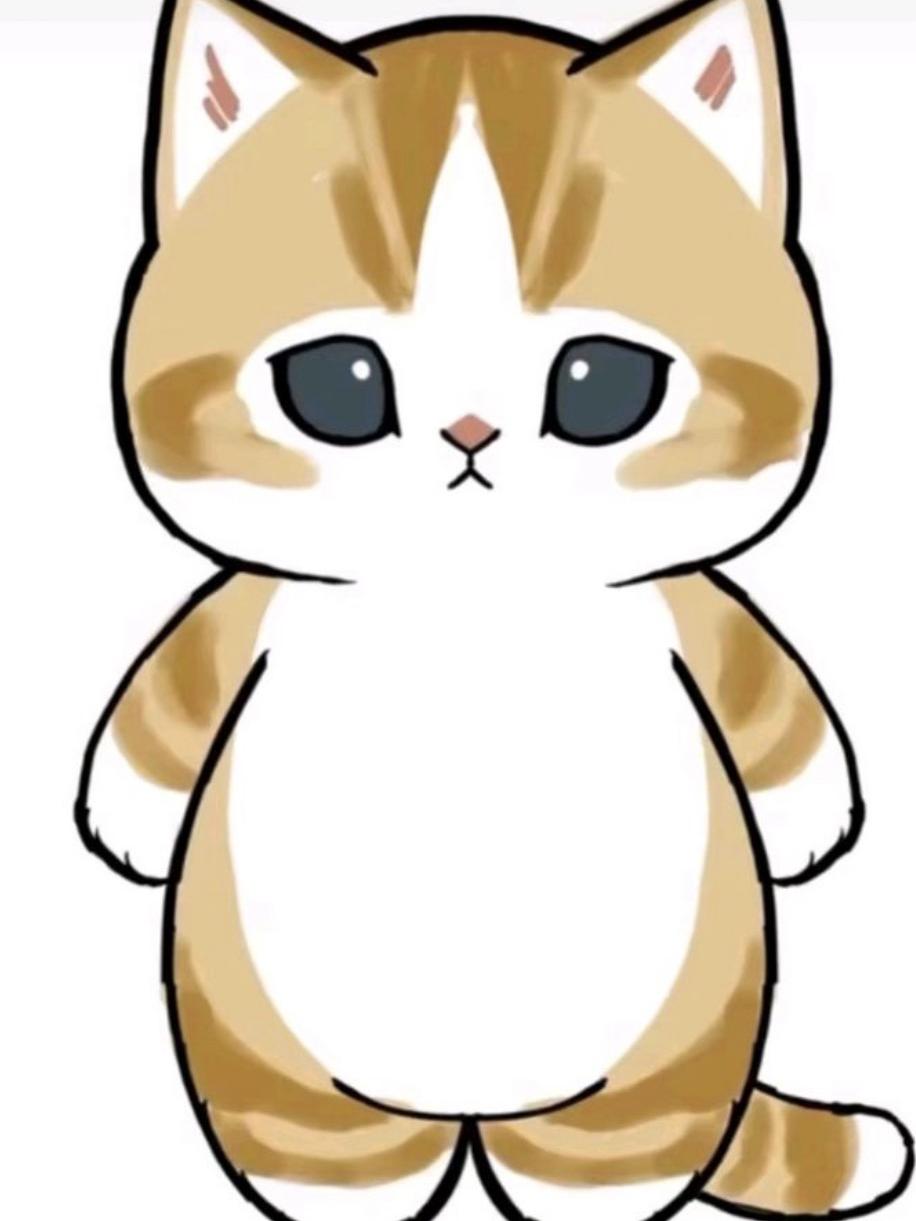Милый нарисованный котенок