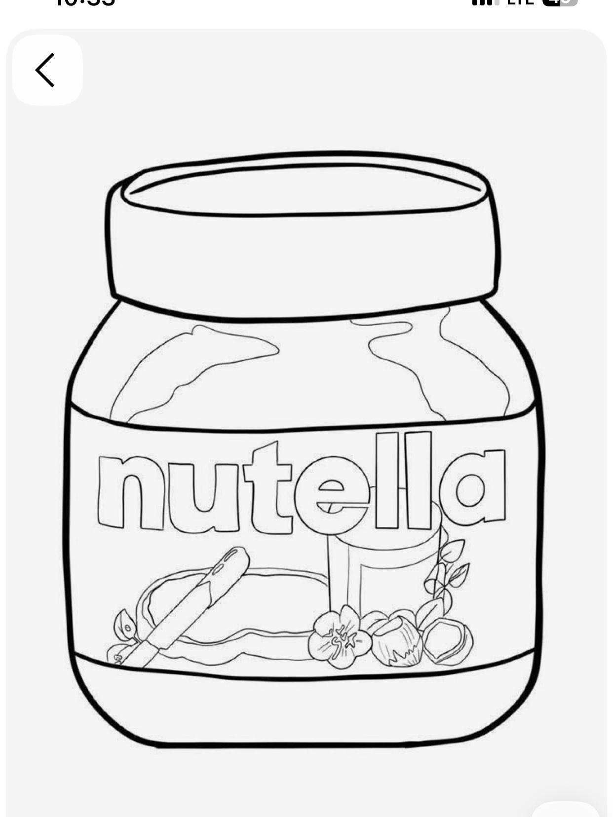 Банка Nutella для раскрашивания